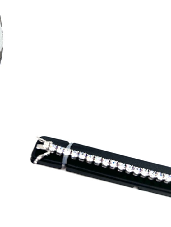 Jewelry - NEW Sterling Silver and Crystal Tennis Bracelet. 7.5 inches.